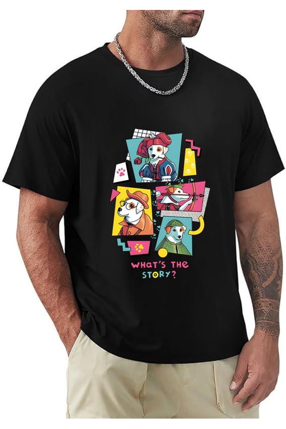 Wishbone Jack Russell 90s TV Tribute Retro Graphic Dog Top Unisex T-Shirt, for men & women, up to size 5XL.