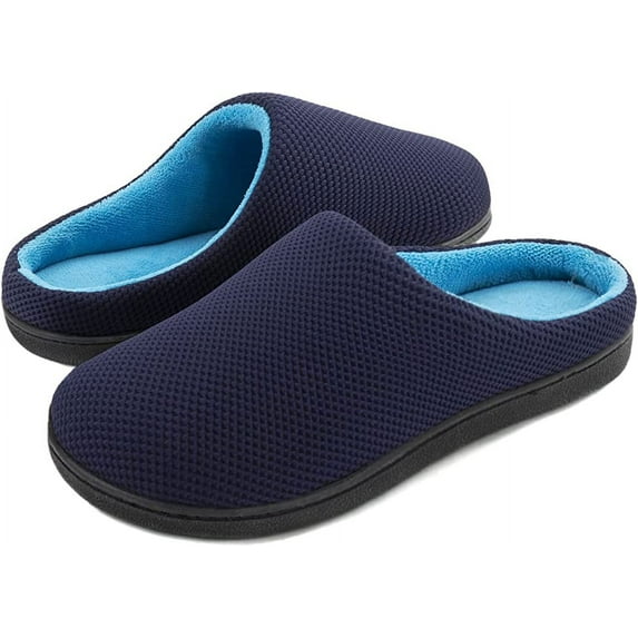 Wishcotton Men's House Shoes Comfy Casual Slippers Memory Foam Mule Indoor Slip On Size