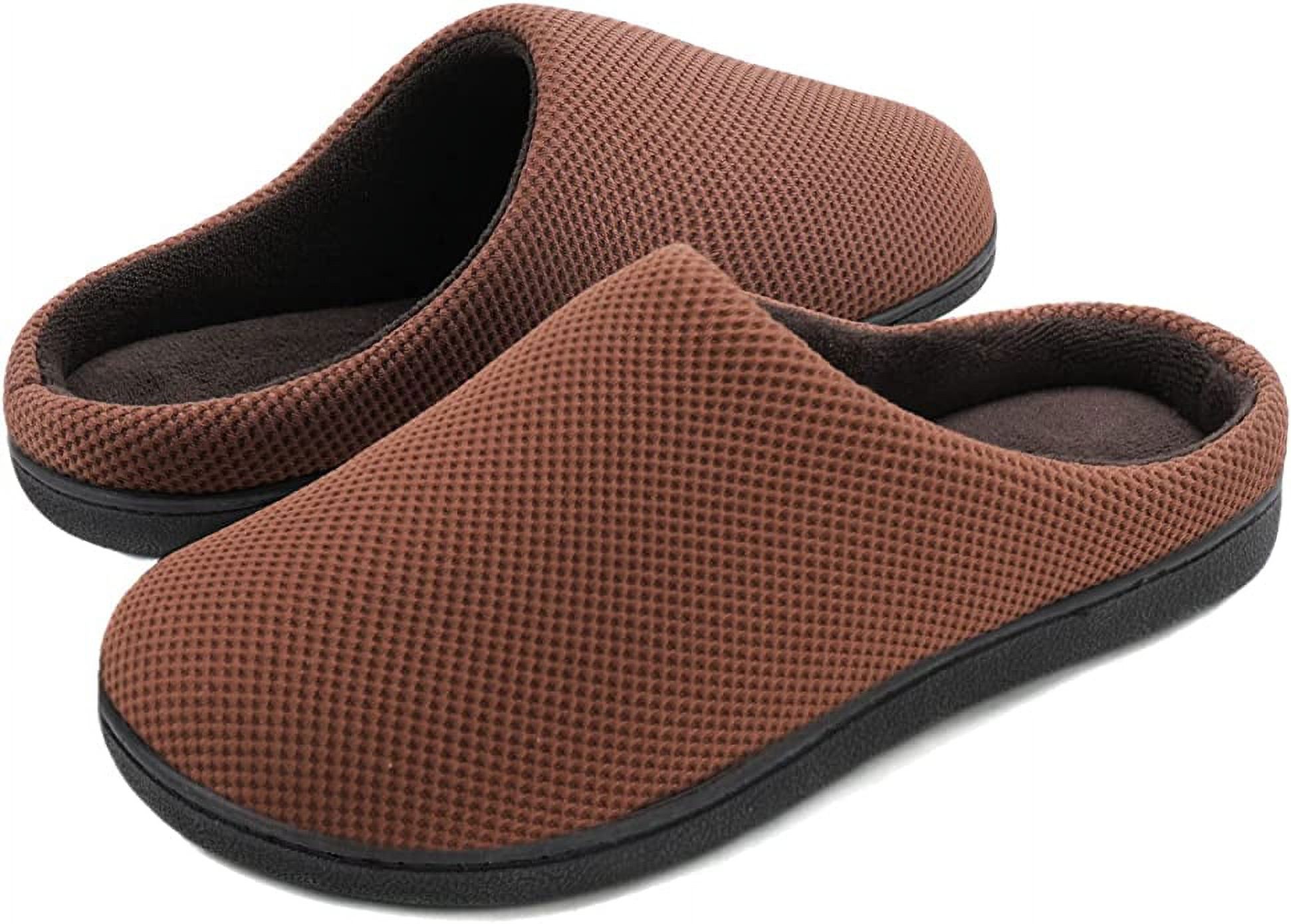Wishcotton Men s House Shoes Comfy Casual Slippers Memory Foam Mule Indoor Slip On Size Walmart