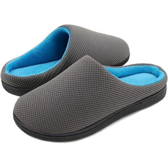 Wishcotton Men's House Shoes Comfy Casual Slippers Memory Foam Mule Indoor Slip On Size