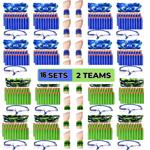 Wishery Nerf Party Favors, 16-Pack, Camouflage Accessories