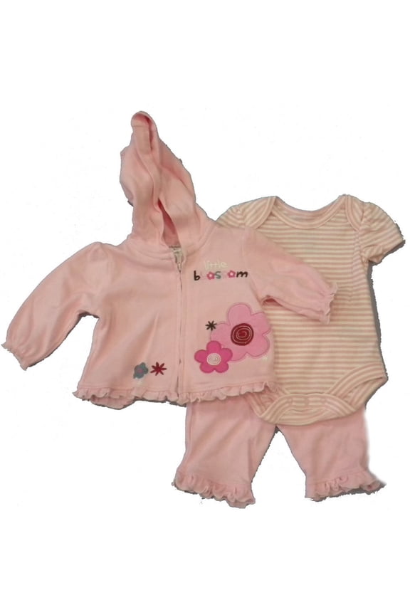 Wishes and Kisses Newborn Girls 3pc Hoody Set Newborn