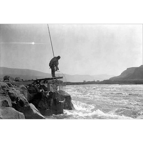 Wishham Fishing Platform- Fine Art Canvas Print (20" x 30")