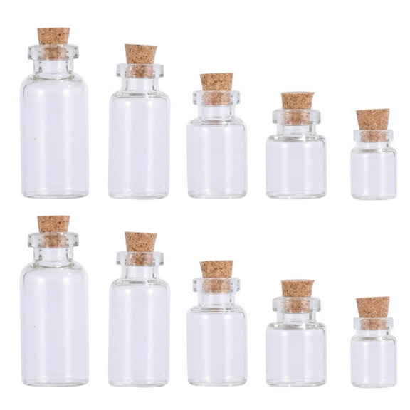 NIAIZEK Clear Glass Wishing Bottles Small Drifting Bottles for Crafts and Home Decor, 25 Pieces Set
