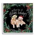 thumbnail image 1 of Wishing You a Golden Holiday Phrase Pet Dogs Animals & Insects Framed Art Print Wall Art, 17x17, 1 of 8