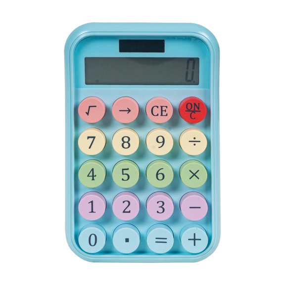Wishkey Dual Power, Battery And Solar Powered Calculator, 10 Digit LCD Display Screen, Easy To Press Buttons, Calculator For Office, School & Home, Desktop Assorted