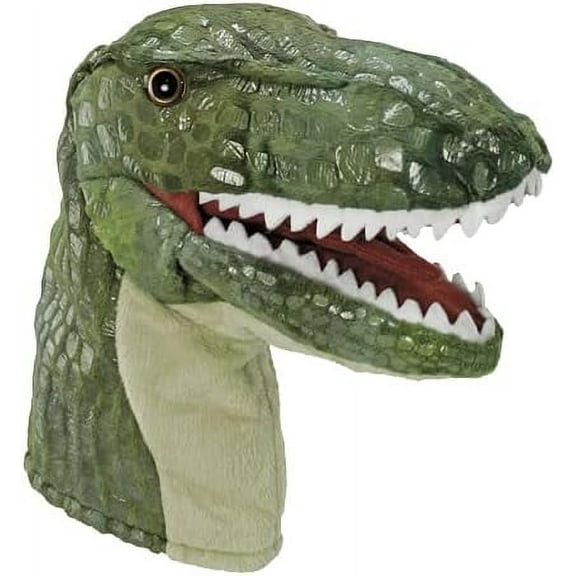 Wishpets Dinosaur Head Puppet Toy, T-Rex Hand Puppet Plush, 10"