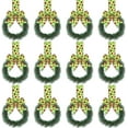 thumbnail image 1 of Wishrage 12PCS Christmas Kitchen Cabinet Wreaths with Ribbon Mini Christmas Wreath Small Kitchen Wreath Greenery Wreath for Window Door, 1 of 5