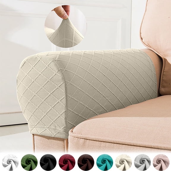 Wishrage 2PCS Armrest Covers for Sofas Couch Recliner Non-Slip Arm Covers Protector