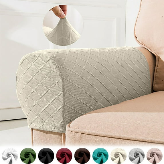 Wishrage 2PCS Armrest Covers for Sofas Couch Recliner Non-Slip Arm Covers Protector