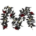 thumbnail image 1 of Wishrage Artificial Black Rose Vine,Artificial Rose Vine Hanging Flower Garland Hanging Black Silk Flower Garland, 1 of 5