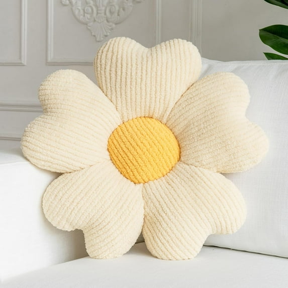 Wishrage Home Decor Flower Pillow, Flower Cushion, Reading Pillow and Leisure and Comfortable Pillow, Car Cushion