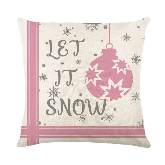 Wishrage Merry Christmas Throw Pillow Covers Snowman Pillow Covers Let It Snow Cushion Cases for Holiday Farmhouse Home Sofa Couch
