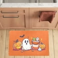 thumbnail image 1 of Halloween Ghost Pumpk Kitchen Mat Cushioned Anti Fatigue Rug 32"x20" Waterproof Non Slip Office, 1 of 5