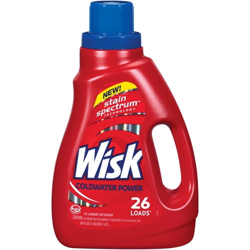 Wisk 2X Coldwater Power 26 Loads Laundry Detergent, 50 oz