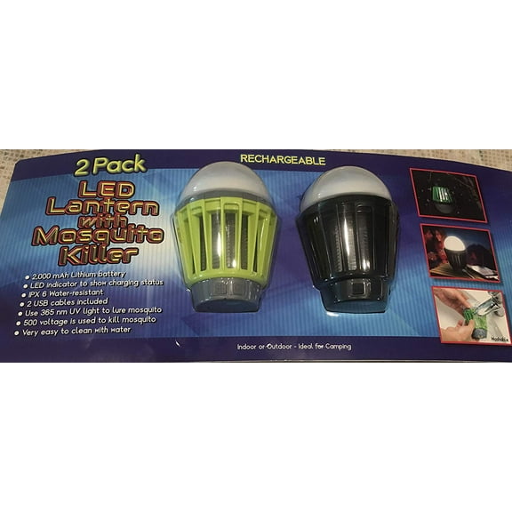 Wisley 2 Pack LED Lantern with Mosquito Killer