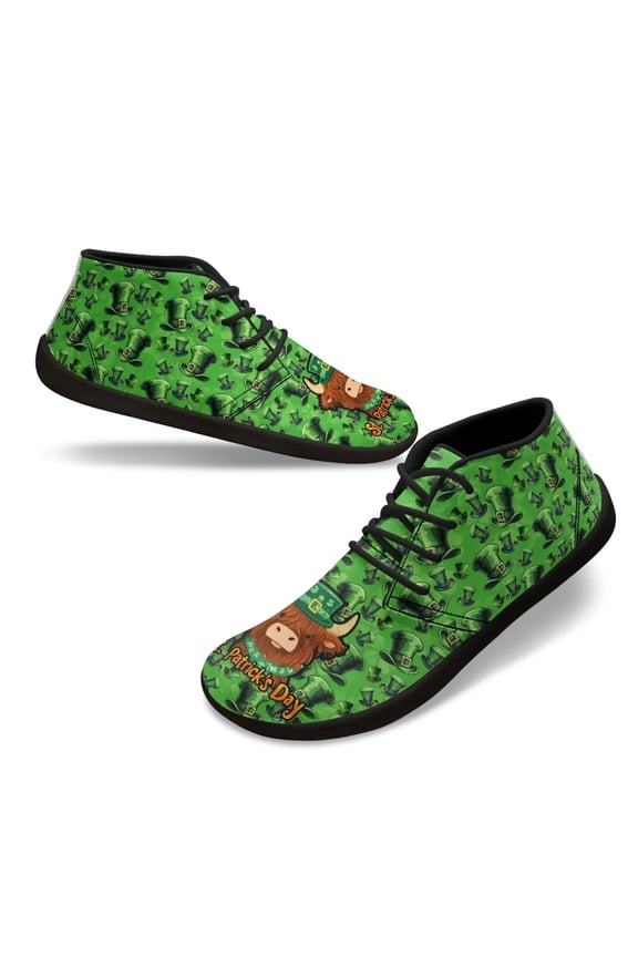 Barefoot Sneakers for Men Boys Green Hats Casual Shoes Walking Shoes for St. Patrick's Day Size 5.5-14