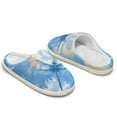 thumbnail image 1 of Wismoutput Dragonfly Tie Dye Cotton Slippers for Women Big Girls Fashion Printed Slippers Lightweight and Comfortable Fluffy Cotton Slippers, 1 of 7