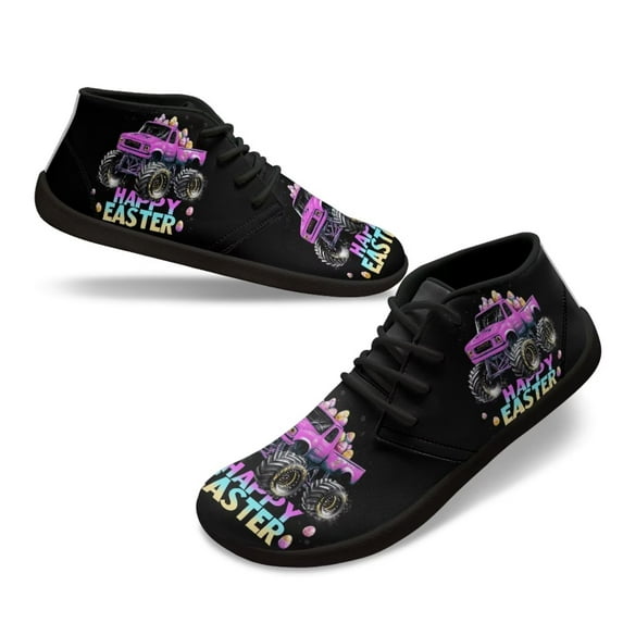 Wismoutput Easter Eggs and Car Barefoot Shoes for Men Boys Lightweight Breathable Comfort Walking Shoes Size 5.5-14