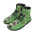 thumbnail image 1 of Wismoutput Green High-top Barefoot Shoes for St. Patrick's Day Leather Casual Walking Shoes Water-Resistant Comfortable Sneakers for Men and Boys, 1 of 7