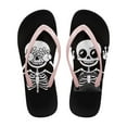 thumbnail image 1 of Wismoutput Non-Slip Womens Flip Flops Bathroom Sandals Shower Shoes Cute Skeleton House Slides Comfortable Slip On Indoor and Outdoor Sandals Slippers for Pool Beach Pink Size 6, 1 of 7