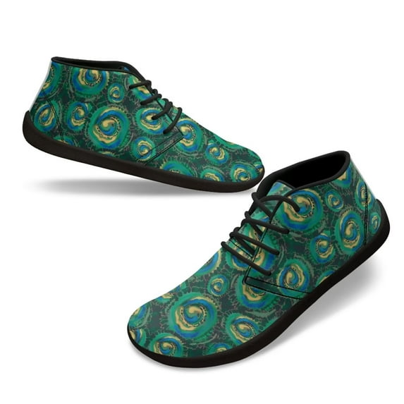 Wismoutput Tie-Dye Sneakers Low-Top Barefoot Shoes for Men Boys Soft Comfortable Casual Shoes Size 5.5-14