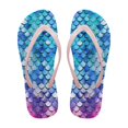 thumbnail image 1 of Wismoutput Women's Non-Slip Flip Flops Lightweight Shower House Shoes Mermaid Scales Sandals for Beach Pool Party Bathroom Comfort Sandals Girls Teens Summer Pink Size 7.5, 1 of 7
