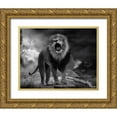 thumbnail image 1 of Wisniowska, Krystina 32x26 Gold Ornate Wood Framed with Double Matting Museum Art Print Titled - Lions Roar, 1 of 4