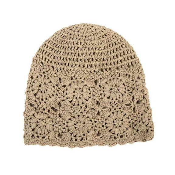 Wisolt Slouchy Beanie for Women,Boho Casual Knit Hats for Women Trendy,Cute Crochet Hat-Brown