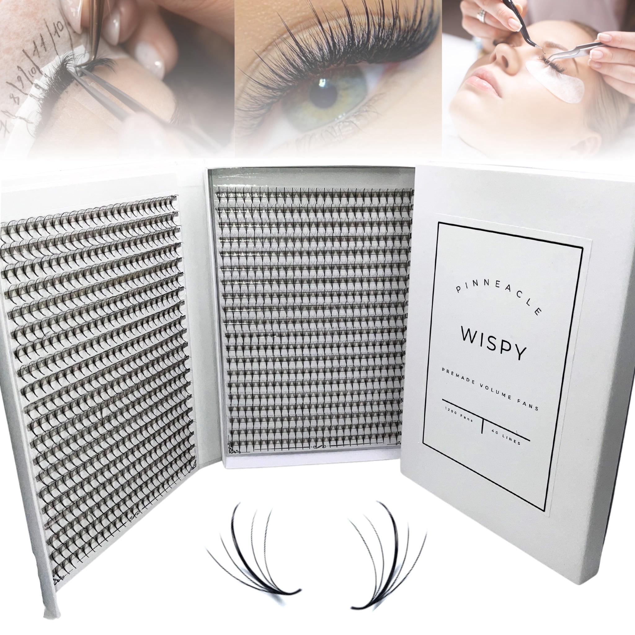 5D Wispy | 1200 Fans | Premade wispy volume fans for professional eyelash extension, promade lash tool | Handmade in Vietnam (5D | C | 12-16mm | Brown)