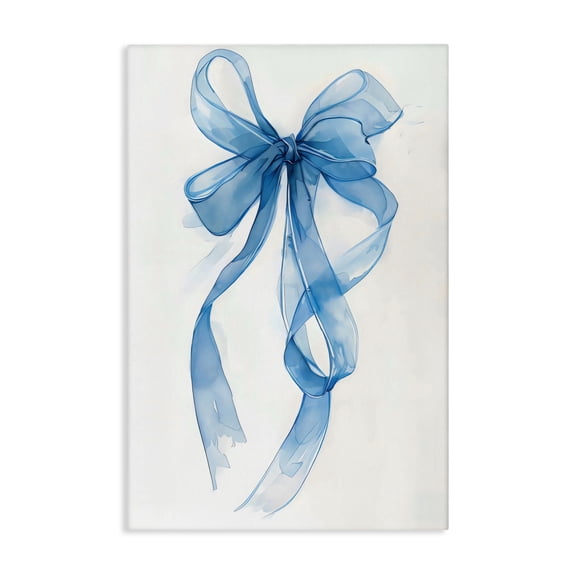 Stupell Industries Wispy Blue Bow Watercolor Canvas Wall Art, design by LSR Design Studio