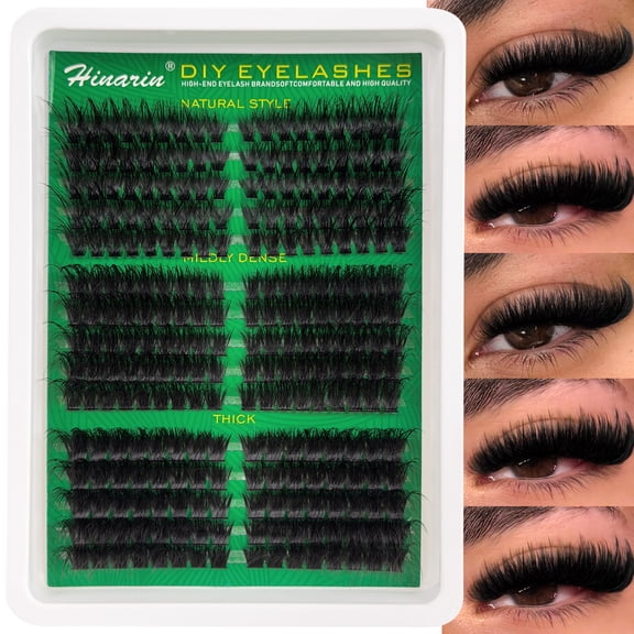 Wispy Lash Clusters 260Pcs Individual Eyelash Extensions D Curved Cluster Lashes 60D+80D+100D Mix