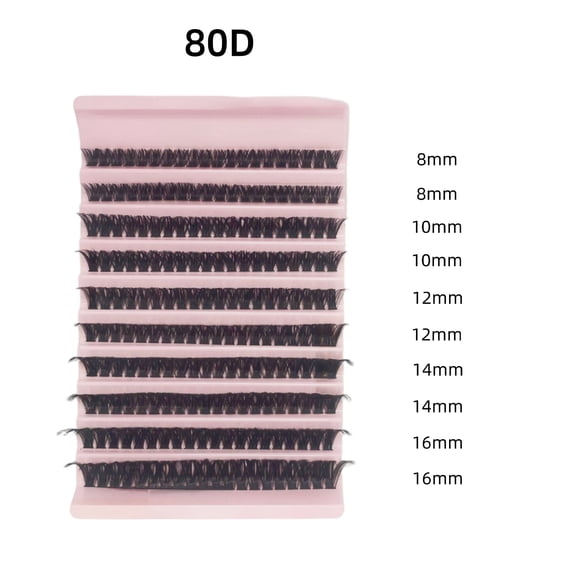 Wispy Lash Clusters Natural Eyelash Clusters 8-16mm Cluster Eyelash Extensions CD Curvature 280 Pcs Manga Cluster Lashes Individual Lashes DIY Lash Extensions