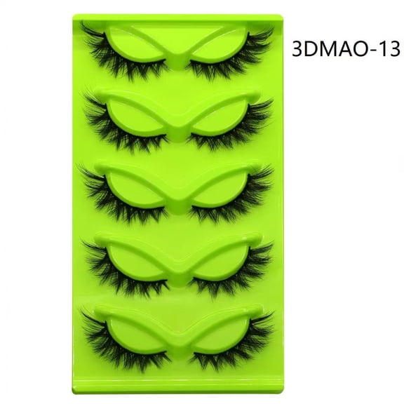 Wispy Lashes Natural Eyelashes Fluffy Lash Strips Doll Eye Lashes Pack Natural Look Thick Volume Wispies Pestañas Postizas Naturales Set with Soft Band