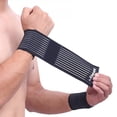 thumbnail image 1 of Wisremt 1pc Wrist Support Breathable Adjustable Compression Forearm Wrap Belt Hand Strap Protector Gym Fitness Weight Lifting Sportswear, 1 of 6