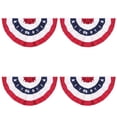 thumbnail image 1 of Wisremt 35.4" x 17.7" American Pleated Fan Outdoor Flag, UV Resistant, 4 pack, 1 of 6