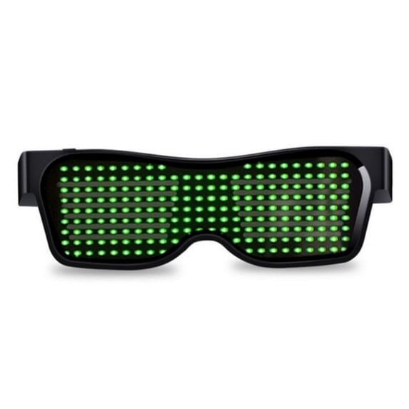 Wisremt Bluetooth Party Magic LED Glasses By APP Control Luminous Shielding USB Charging Multi-language Flashing LED Glasses Smart Glass