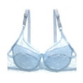 thumbnail image 1 of Wisremt Sexy Lace Bra French Thin Section Gathered Bra Steel Ring Adjustable 3/4 Cup Bra For Women, 1 of 4