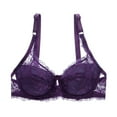 thumbnail image 1 of Wisremt Sexy Lace Bra French Thin Section Gathered Bra Steel Ring Adjustable 3/4 Cup Bra For Women, 1 of 6