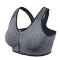thumbnail image 1 of Wisremt Women's Front Zipper Sports Bra Wire-Free Push Up Sports Top Fitness Gym Yoga Bra Tops, 1 of 10