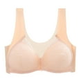 thumbnail image 1 of Wisremt Women's Plus Size Wire-Free Comfortable Bra Solid Color Front Zipper Closure Underwear, 1 of 8