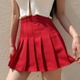 thumbnail image 1 of Wisremt Women's Simple High Waist All Around Pleated A-Line Skirt Student Ladies Skirt, 1 of 10