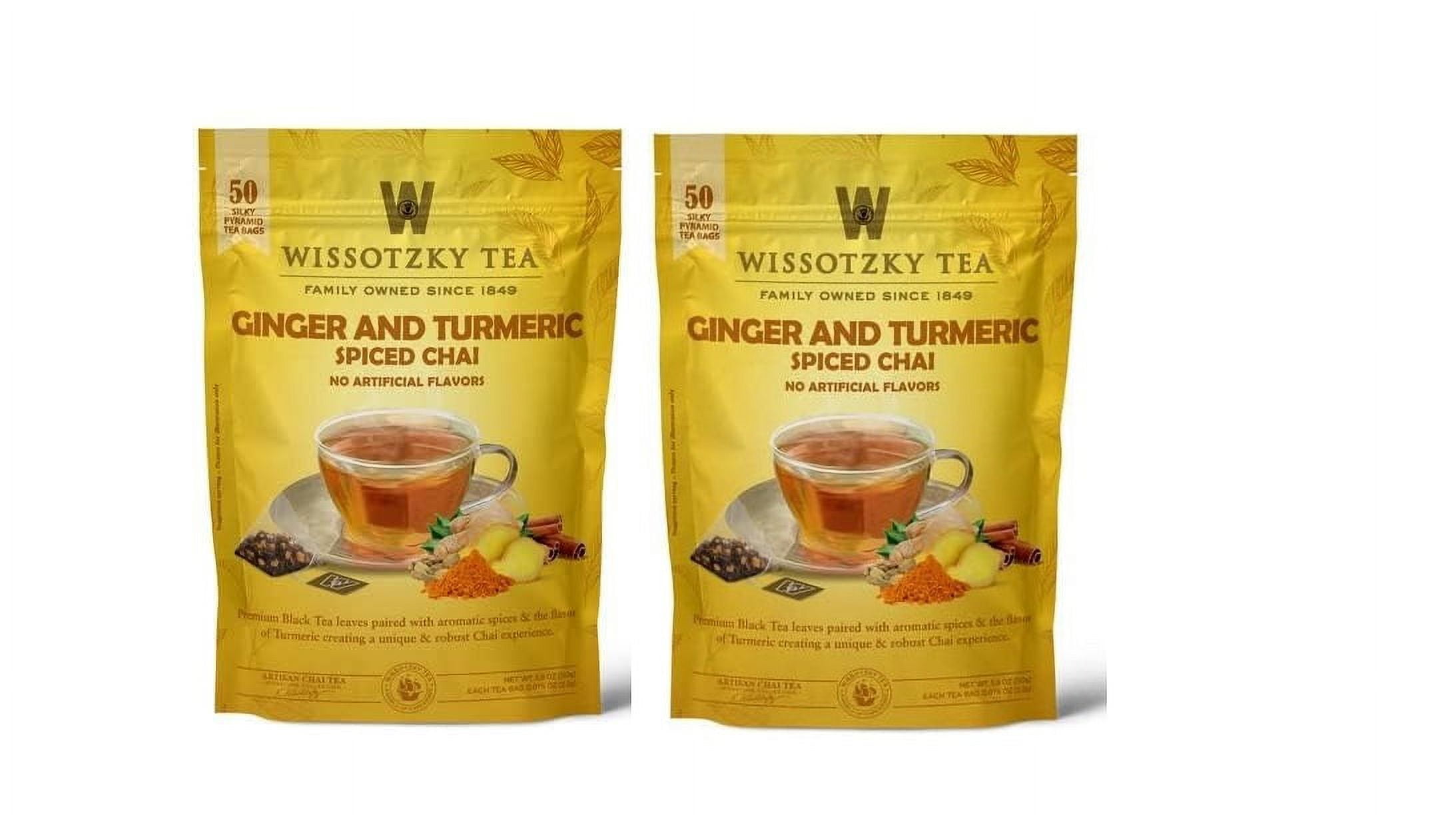 Wissotzky Tea - Ginger Turmeric Spiced Chai, Pack of 100 Tea Bags ...