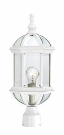 Boxwood Elegance 19" White Metal Outdoor Post Lantern