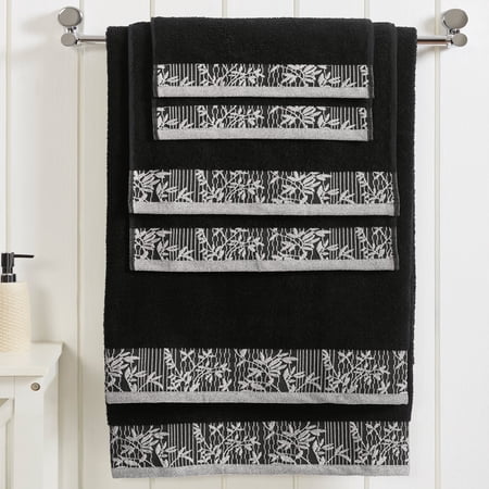 Wisteria 100% Combed Cotton Embroidered 6-Piece Towel Set Waterfall
