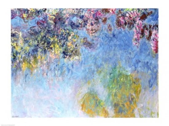 Wisteria 1920-25 Canvas Art - Claude Monet (24 x 18)