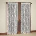thumbnail image 1 of Wisteria Arbor White Sheer Polyester Lace, Floral Window Treatment; 2-84L Panels Set, 1 of 5
