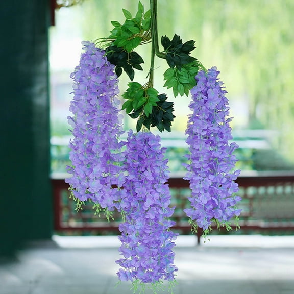 Wisteria Flower Vines Garland, Artificial Flower Strings, Fake Hanging Flowers, Silk Wisteria Garland Flowers, Wisteria Vine for Wedding, Garden, Wall Decoration
