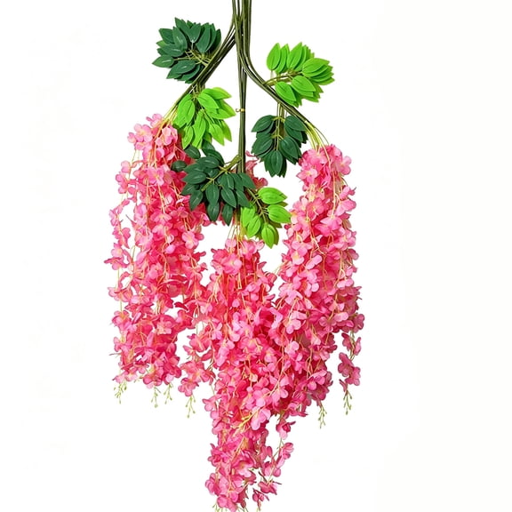 Wisteria Garland,Artificial Hanging Wisteria Flowers Wedding Arch,Garden Party Decor, Vines,12pcs