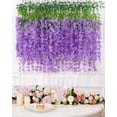 thumbnail image 1 of Wisteria Hanging Flowers, 3.6 Feet/Pcs Pink Wisteria Artificial Flowers, Fake Wisteria Flowers Garland, Hanging Wisteria Vines for Bedroom Wedding Home Party Wall Decoration, 1 of 5